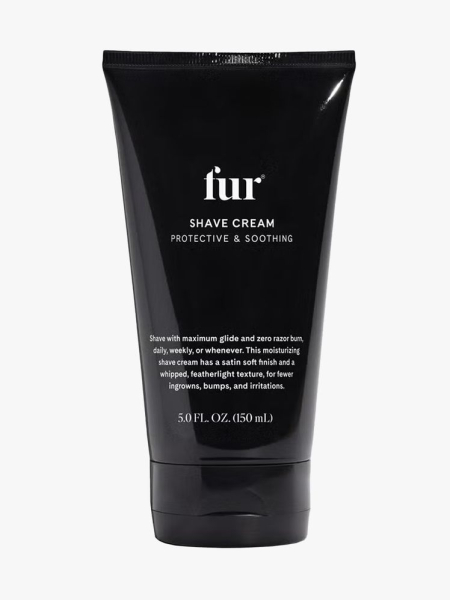 Fur Shave Cream in branded tube component on a light gray background